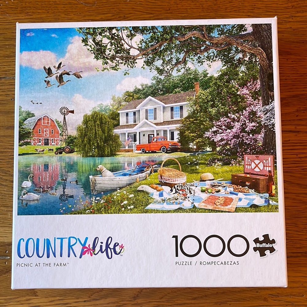 Buffalo Games 1,000 piece puzzle Country Life Picnic at the Farm